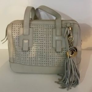 Isaac Mizrahi Grey Genuine Leather Handbag